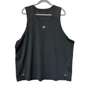 Fabletics Tank Top Mens XL Gray Mesh Running Sleeveless Athletic Performance